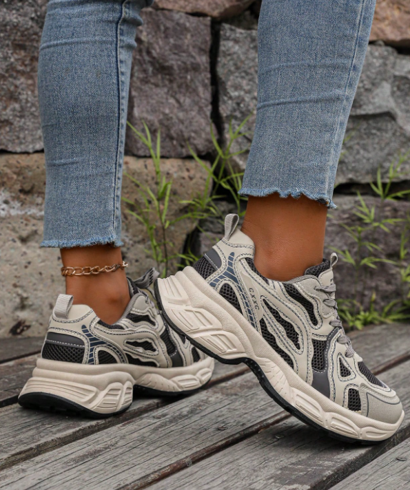 2025 Autumn 2024 Spring/Summer New Soft Leather Thick Sole Chunky Chunky Sneakers